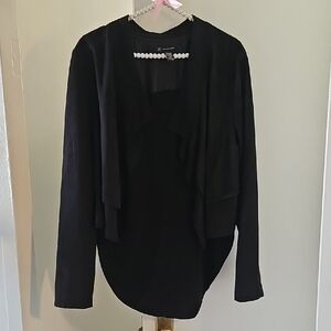 INC International Concepts Black Faux Suede Jacket